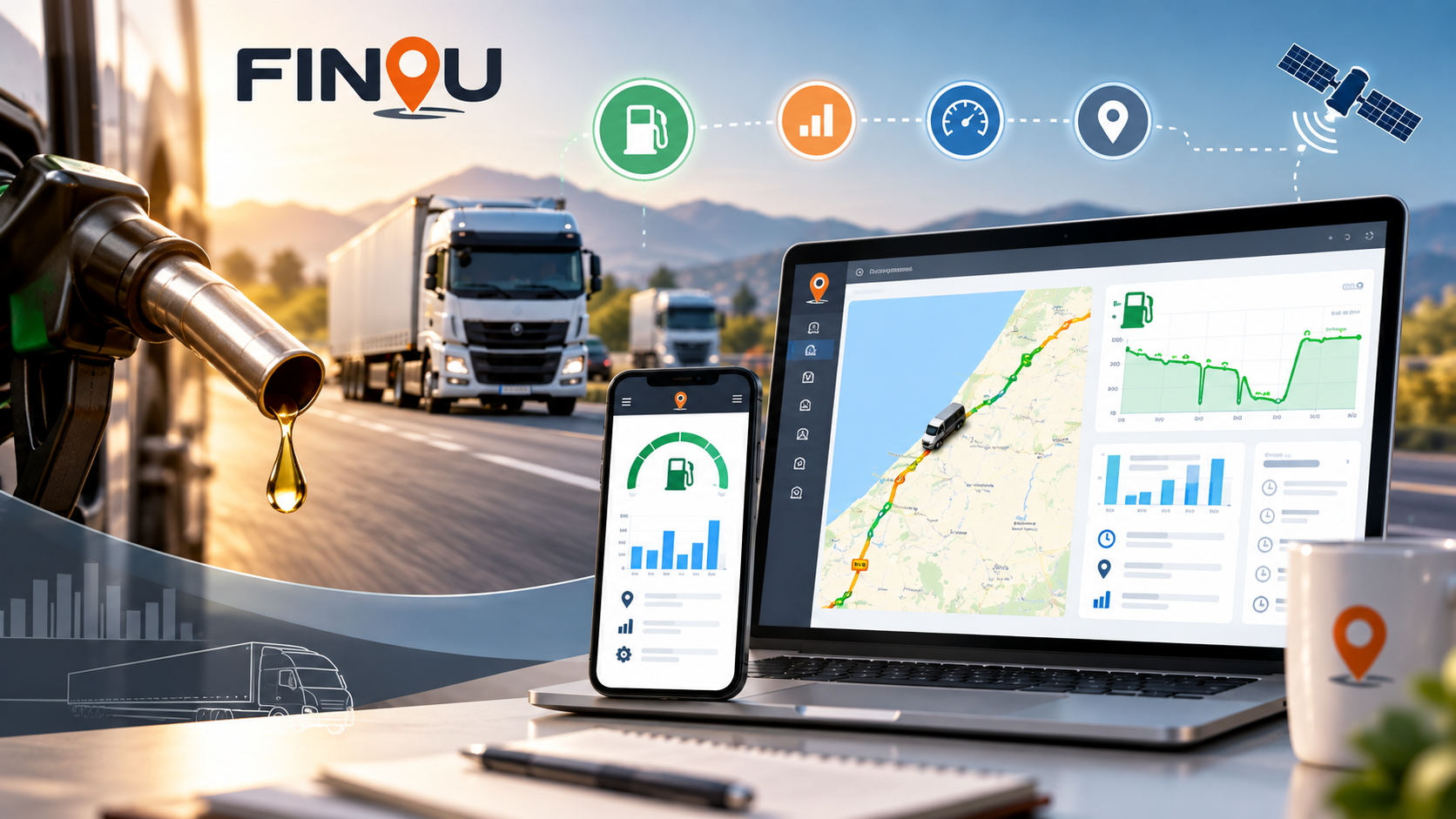 Suivi du carburant par GPS : mieux maîtriser la consommation de votre flotte avec FINOU