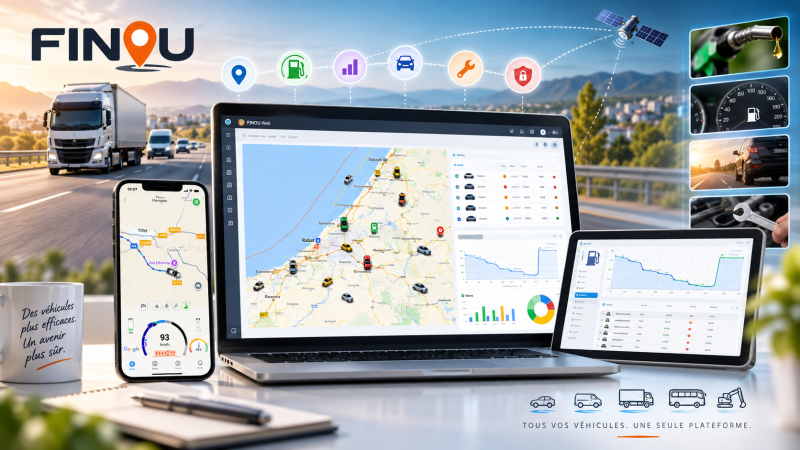 FINOU Web : gestion de flotte, suivi du carburant et télémétrie automobile avancée